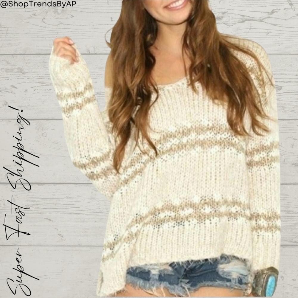 Free People Linus Oversized Eyelash Knit Sweater